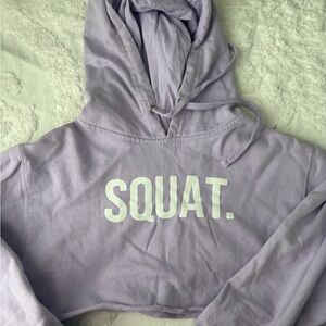Lavender Cropped Hoodie